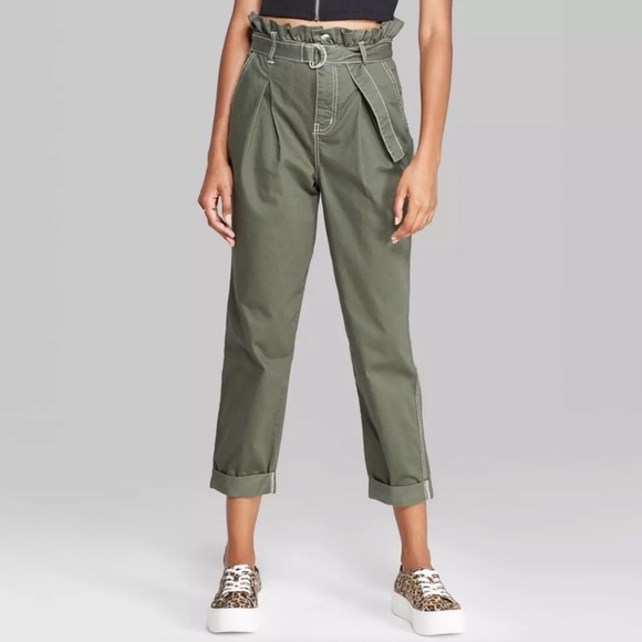 wild fable Pants - NWT Wild Fable olive green paper bag pants